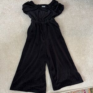 Tahari Elegant Black Romper with Shimmer